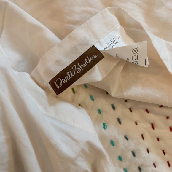 Dwell Studios seed stitch rainbow pillow shams - Picture 3 of 4